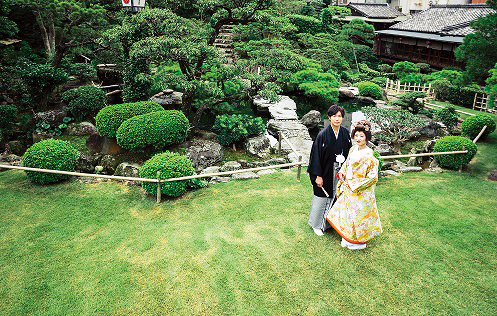 史跡料亭花月の庭園